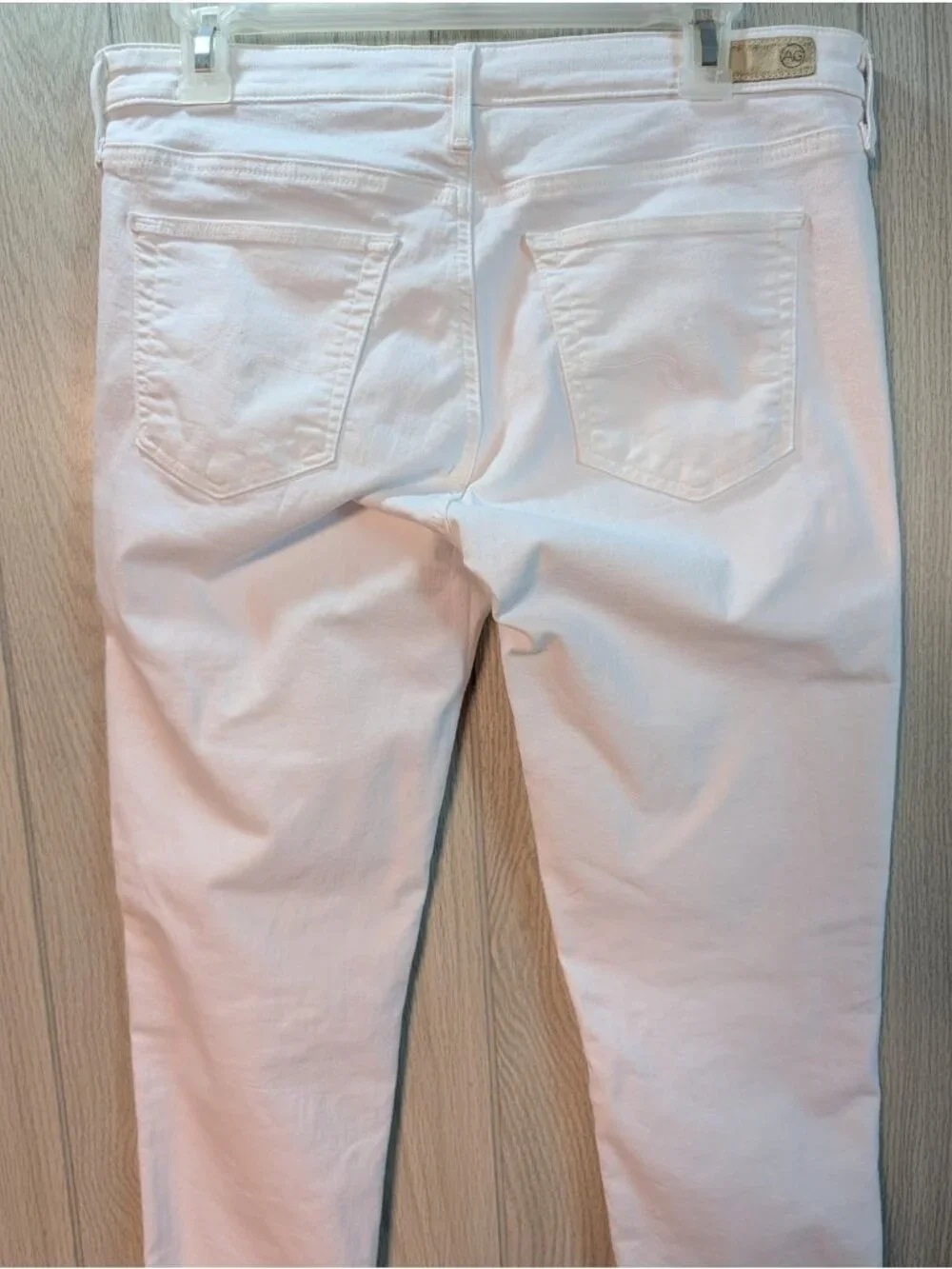 AG Adriano Goldschmied Jeans Sz 31R The Legging Ankle Super Skinny White